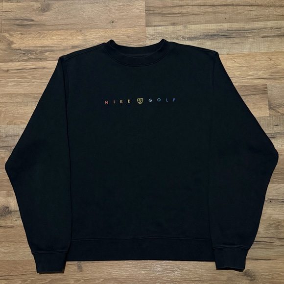 Y2K Nike Golf Color Gradient Rainbow Center Swoosh Crewneck Sweatshirt